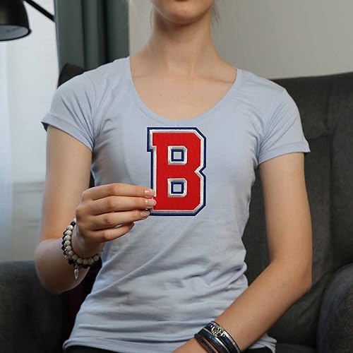 Miniatura 395 de Parches de letras termo-adhesivas de alta calidad – Lindas letras para ropa – Parche universitario para ropa – Letras bordadas de 4 1/2 parches