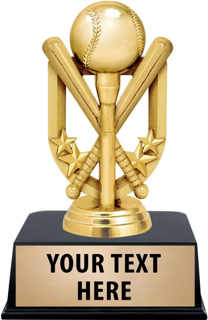 Crown Awards Tball Trophies, 6" Kids T-Ball Trophy with Custom Engraving