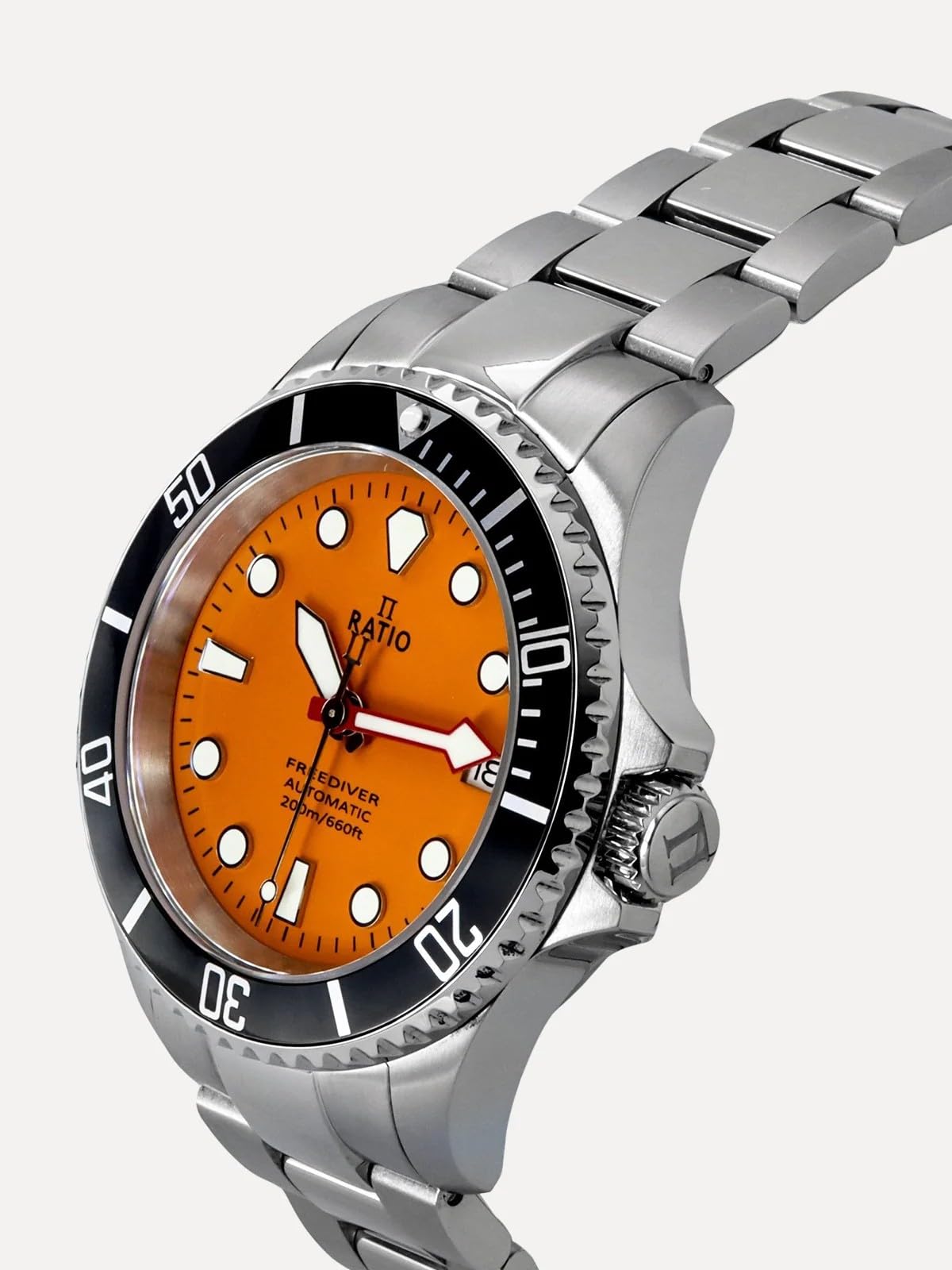 Ratio FreeDiver - Reloj de Buceo automático japonés de Cristal de Zafiro, Resistente al Agua hasta 200 m, para Hombre