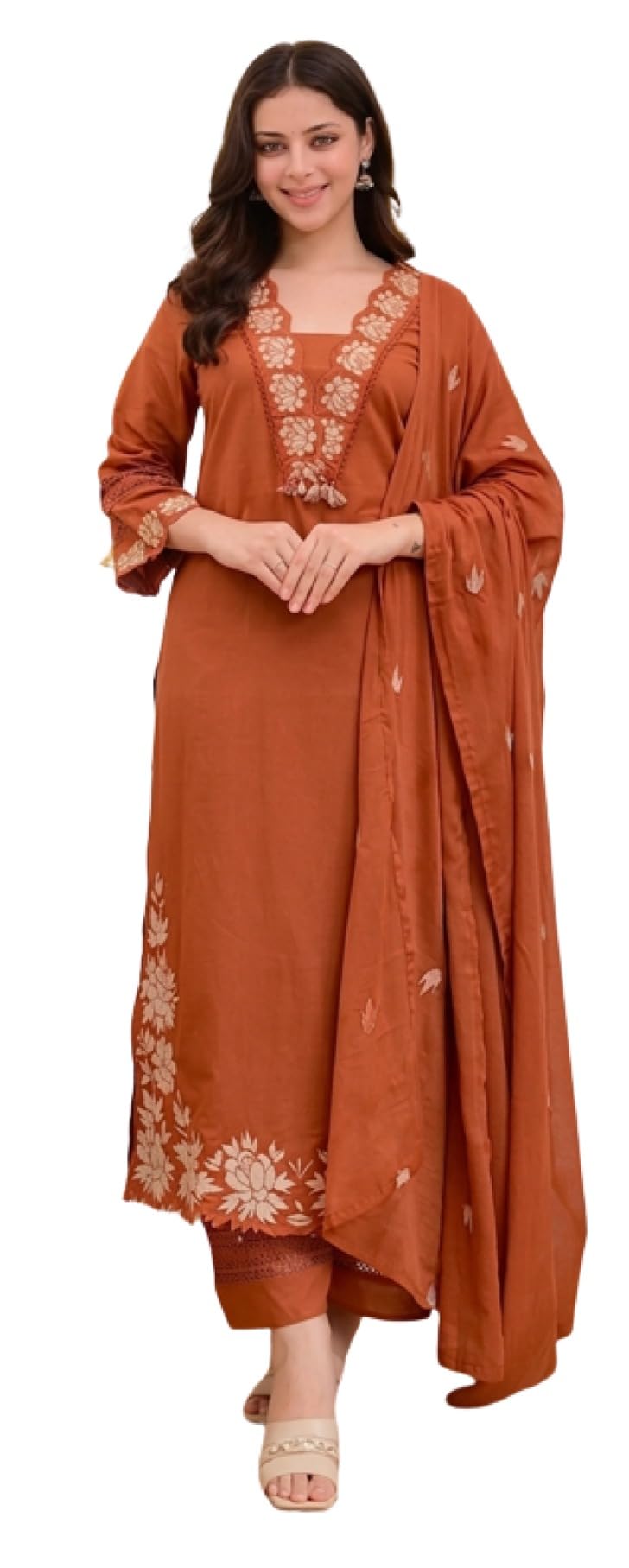 Women's Ethnic Kurta Pant with Dupatta Set Ideal for Festive Celebrations, Wedding Events, Casual Outfit Office & Daily Use-image-36