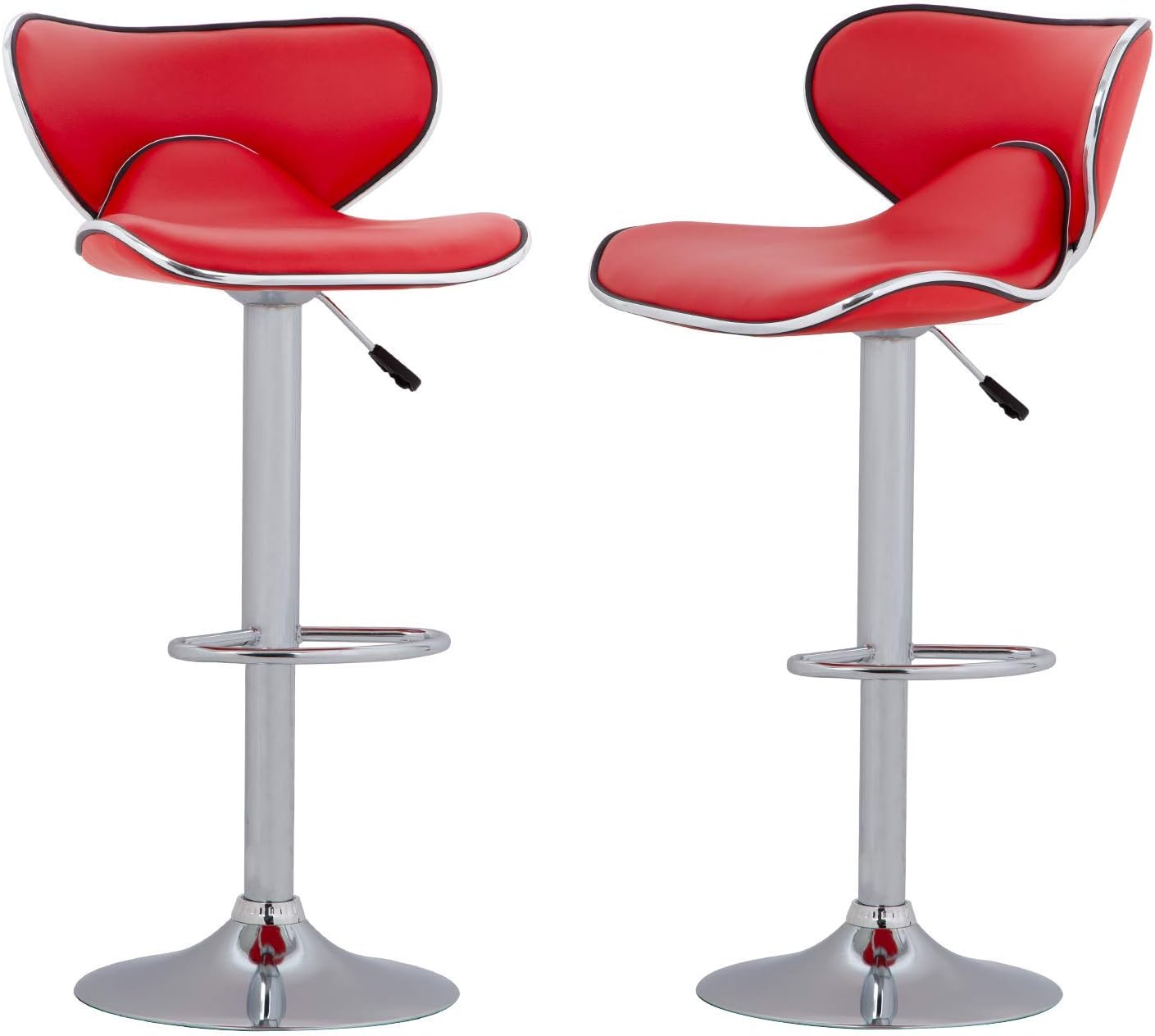 BestOffice Bar Stools Set of 2 Counter Height Adjustable Swivel