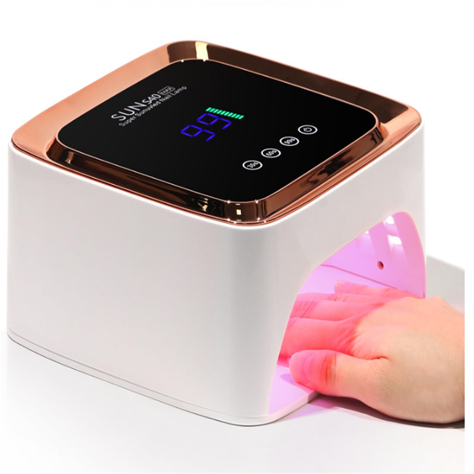 Lámpara de uñas LED UV Recargable Profesional, inalámbrica, para Secado de Esmalte en Gel, Ideal para manicura, con Kit de Herramientas para el Cuidado de Las uñas (¡de Regalo!)