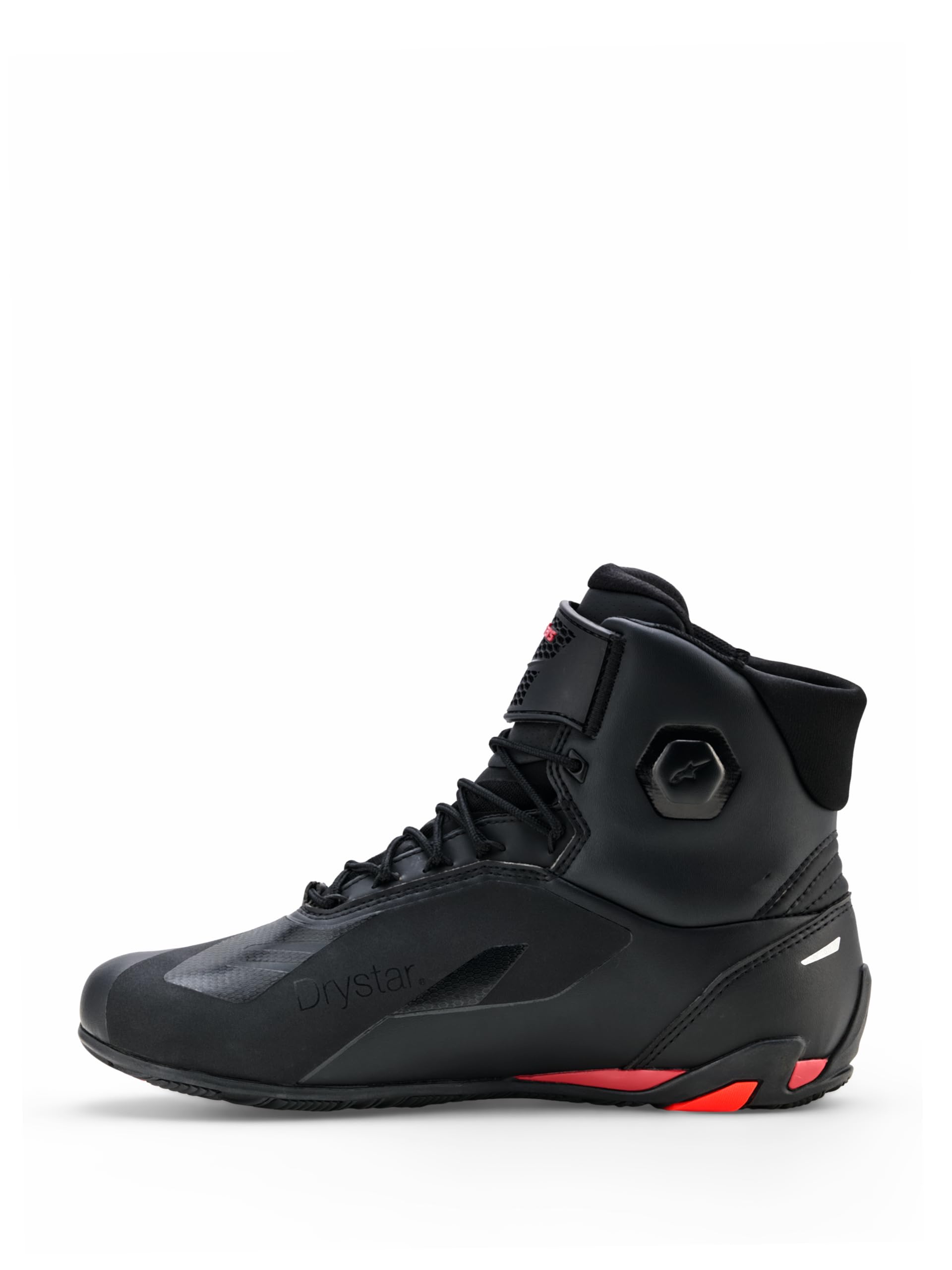 Alpinestars Faster 4 Drystar wasserdichte Motorrad Schuhe, schwarz/rot, 10 (43)
