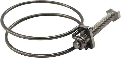 Miniatura 3 de Abrazadera de manguera de alambre doble de 2.953-3.150 in, abrazaderas de tubo de tubo de acero inoxidable 304