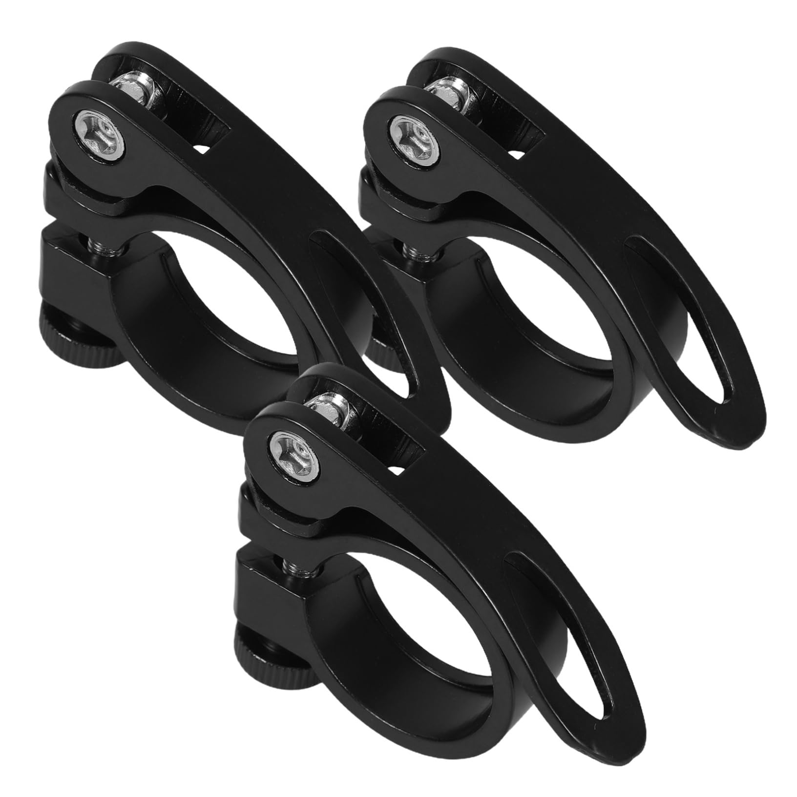 Mikikit 3pcs Aluminum Alloy Bicycle Seat Post Clamp Secure Locking Clip for Commuting Long Distance Riding Quick Release Design for All Cycling Conditions
