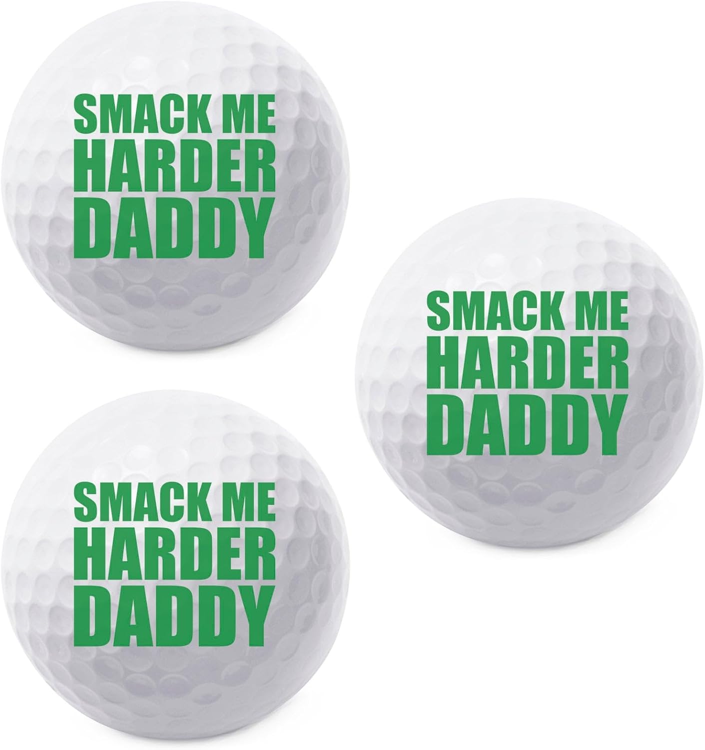 TeesAndTankYou Smack Me Harder Daddy Golf Ball - Novelty Gift for Men Golfers and Dad