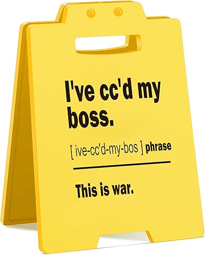 Miniatura 54 de Divertido letrero de escritorio de oficina, decoración sarcástica de cubículo para compañero de trabajo, jefe, empleado, regalo de broma para