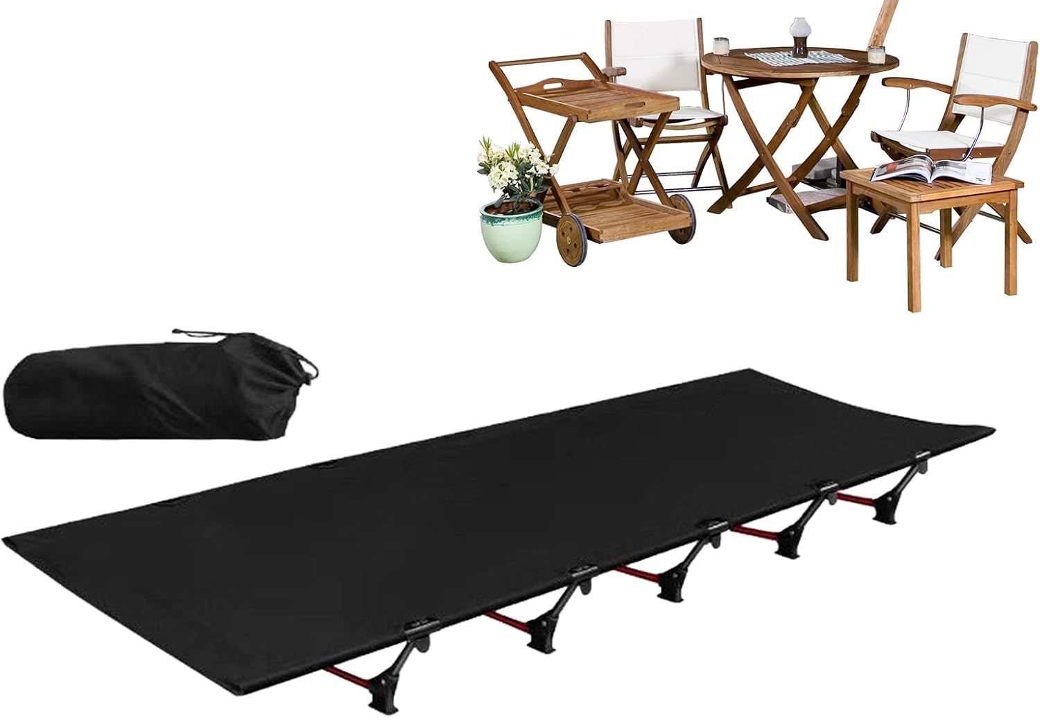 Beds for Camping,Load-Bearing Sleeping Mattress - Folding Sleeping Cots - for Hiking Outdoors Lunch Break Outdoor Backpacking Travel Guest