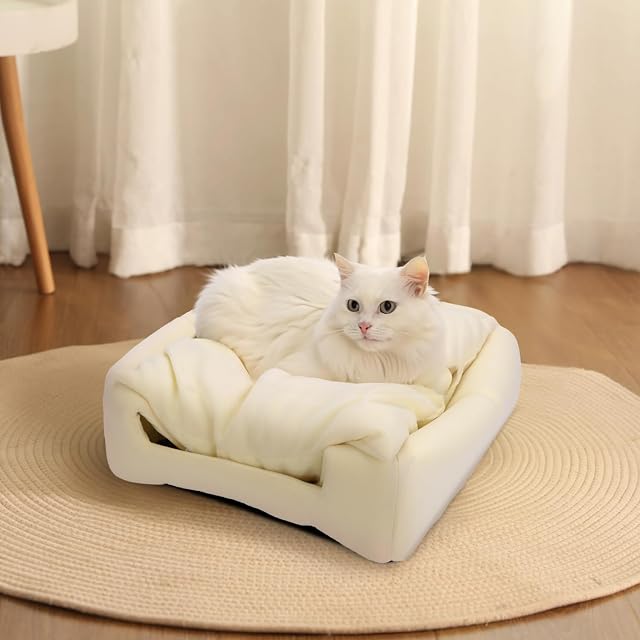 Foto 6 de 7 de Nobleza Cama para Gato y Perro 2 en 1, Cueva Mediana Lavable con Cojín Extraíble