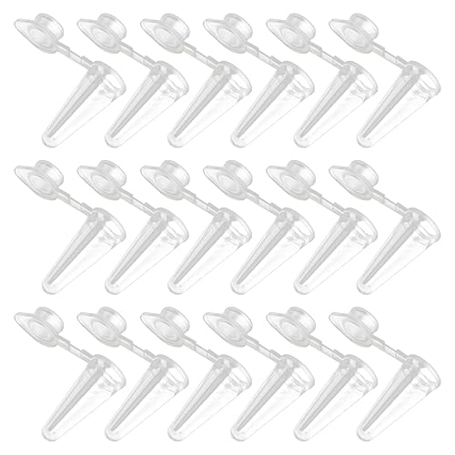 Miniatura 3 de Bettomshin 1000 tubos de centrífuga cónicos de 0.0 fl oz, con tapa a presión, mini tubos de ensayo de microcentrífuga de plástico transparente,