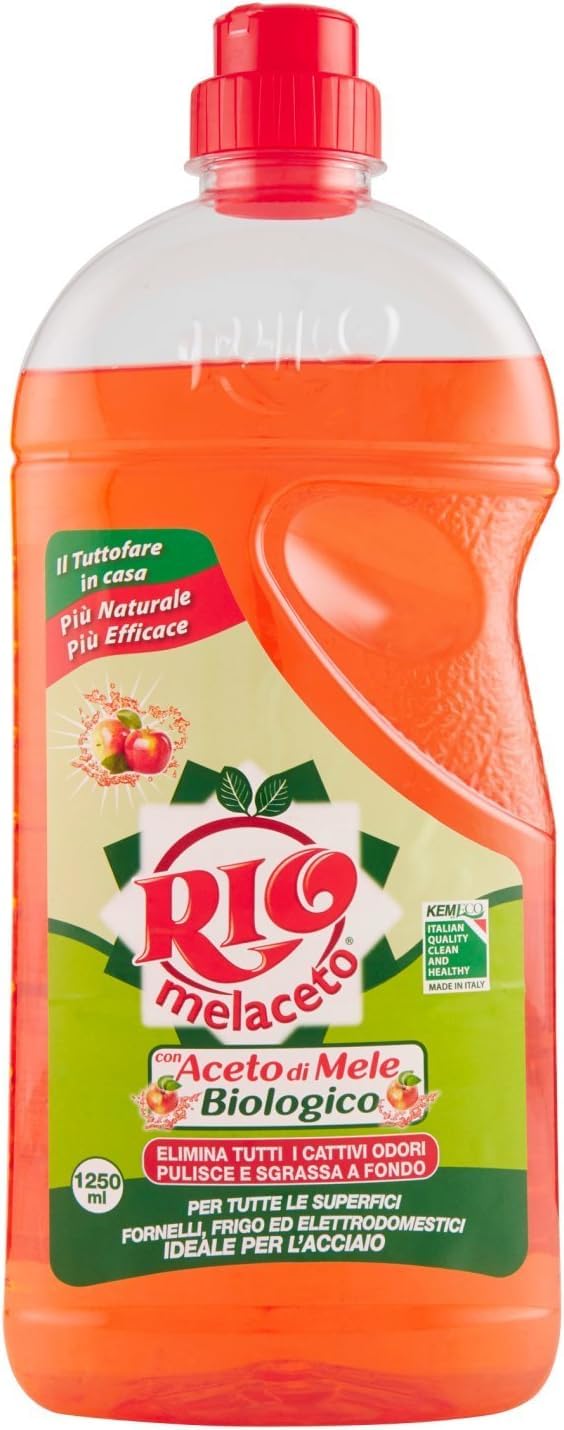 Rio Melaceto Lessive liquide pour vaisselle et couverts, 12 x 1 l, avec vinaigre de cidre de pomme bio, dégraisse en profondeur et élimine les mauvaises odeurs, Italian Gourmet polpa 400 g