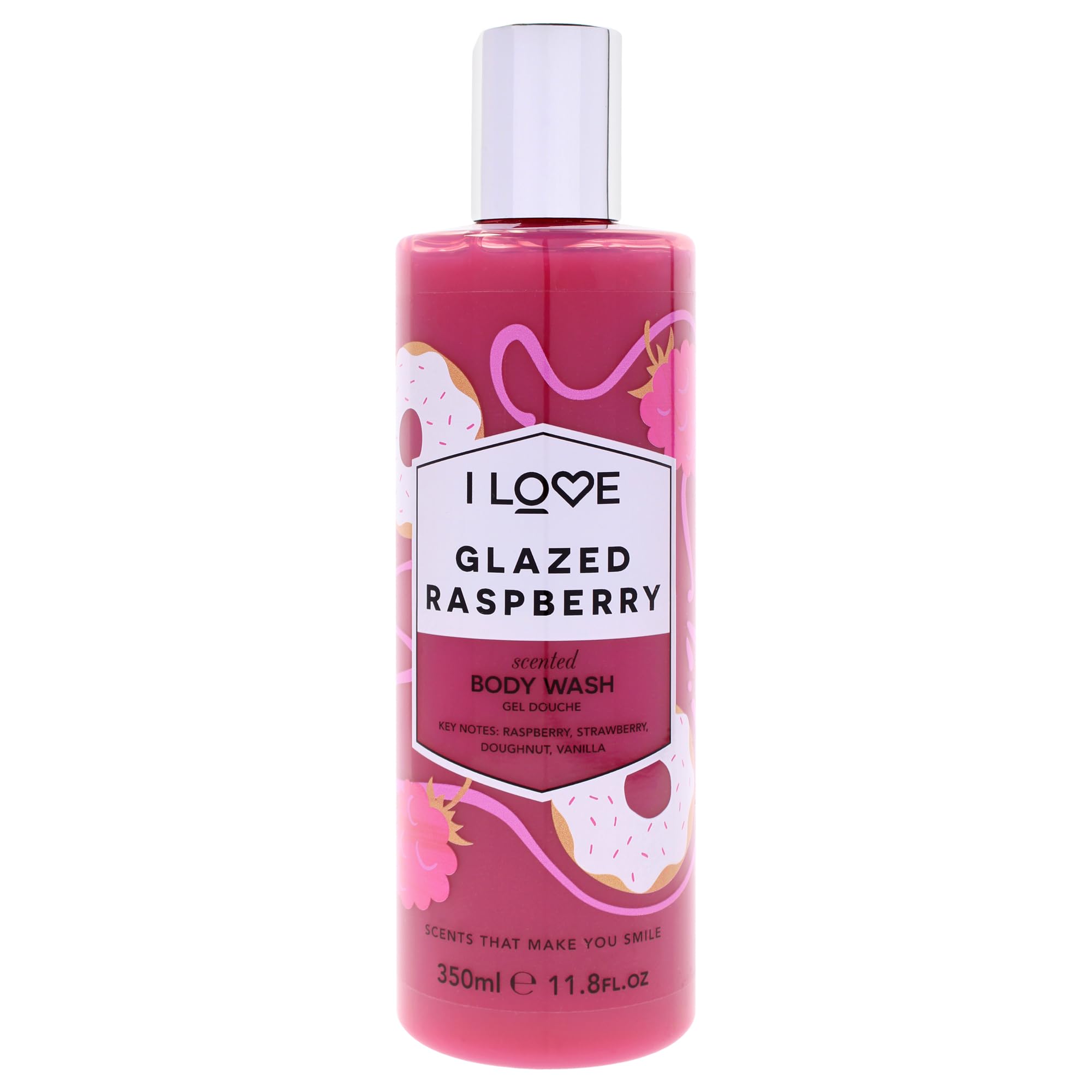 Signature Glazed Raspberry Scented Body Wash, Rich & Creamy Foam Which Contains Natural Fruit Extracts, Cruelty-Free & Vegan-Friendly - 350ml