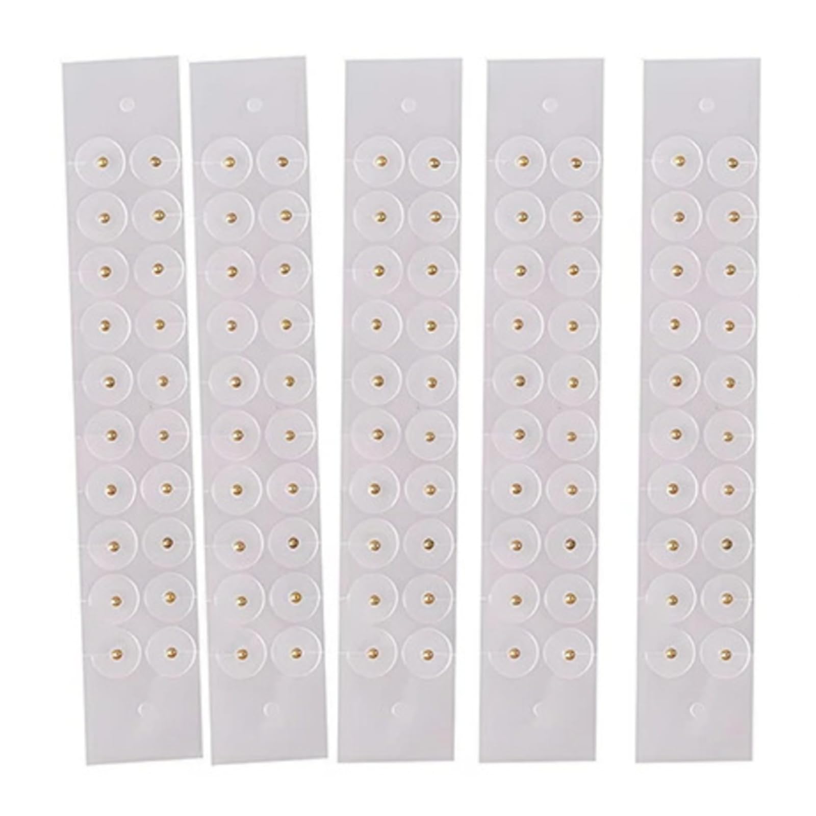 Zeizafa Gold 100Pcs Disposables Ear Sticker Acupunctures Beads Ear Care Bead Auricular Ear Sticker Massager Clear Ear Point Sticker