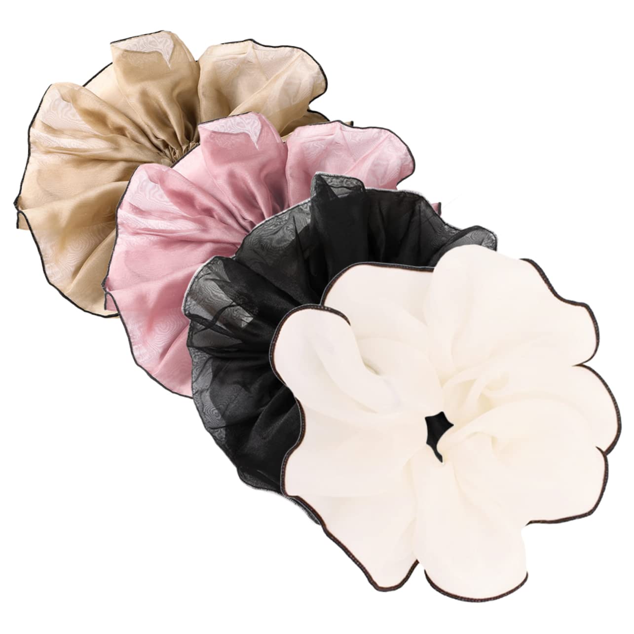 Beavorty 3 Set Di Elastici Per Per Donne Fasce Per Elasticizzate Grandi Scrunchies Per Fermagli Per Per Ragazze Fermacoda Di Cavallo 4 Pezzi*3