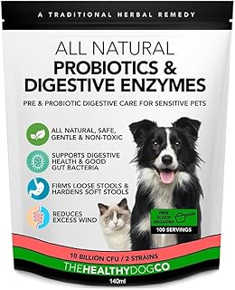 The Healthy Dog Co - Probiotics for Dogs - Cat and Dog Probiotic - Probiotic for Dogs - Ideal Dog Fibre Supplement - Digestive and Tummy Settlers for Dogs - Add Water for Dog Probiotic Paste - 140g