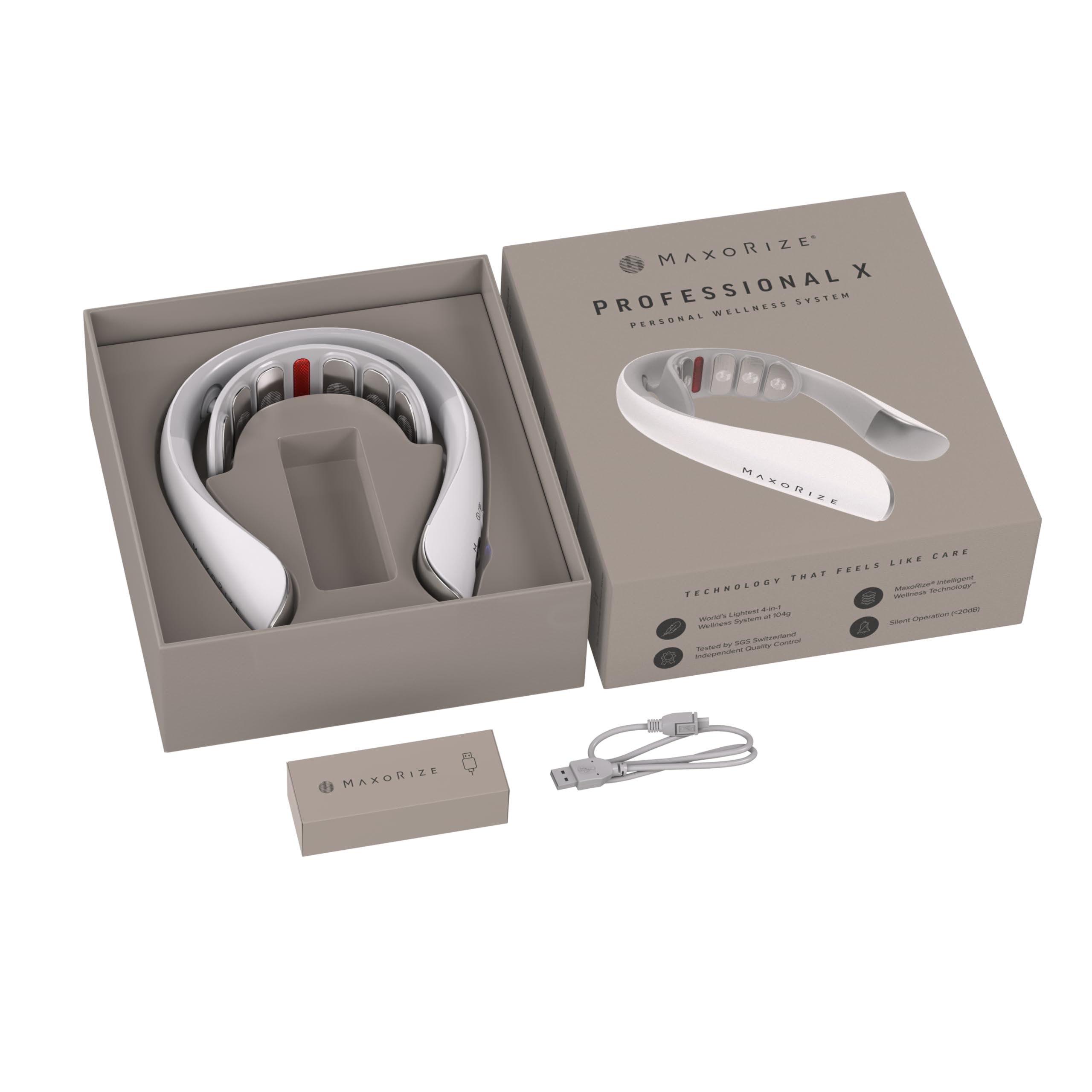 Sofortige Linderung bei Nackenschmerzen, Schulterschmerzen & Spannungskopfschmerzen - Reduziert Stress & Erschöpfung - Verbessert Schlaf & Fokus - SGS Schweiz Zertifiziert (Classic White)