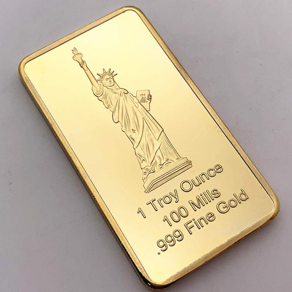 Coin Collection Commemorative Coin American Freedom Torchbearer Gold Block Commemorative Coin Technology Square Gold Coin Peace Eagle Coins A Gift for Coin Collectors