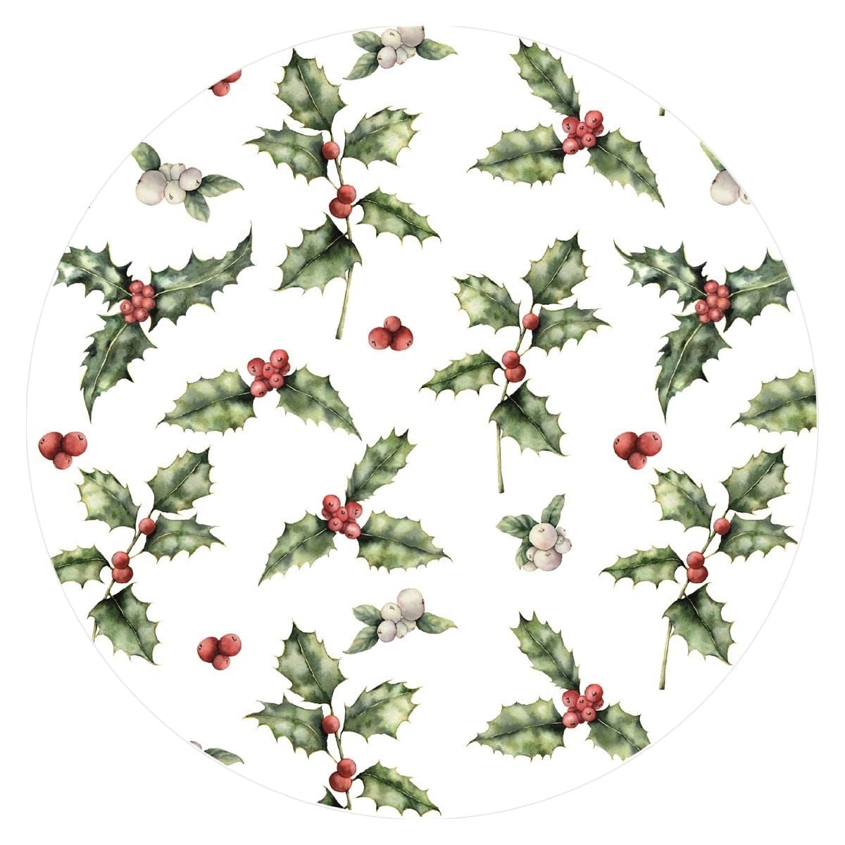 Culpitt Green Vintage Holly Masonite Board, Christmas Cake Board For Heavy Cakes - 10 Inch, 38483