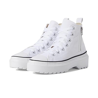 Converse Kids Chuck Taylor(r) All Star(r) Lugged Lift Platform Canvas (Big Kid) Boys Shoes White/White/Black