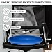 unycos - Ballsitzkissen inkl. Pumpe【Ø34 cm | Trägt 150 kg】Orthopädisches Sitzkissen Anti-Burst, Noppenkissen, Balance Pad, Luftkissen für Bürostuhl, Fitness, Reha/Koordinations (Blau; Basic)
