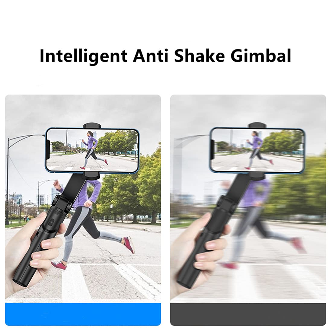 Stabilizator Gimbal dla smartfona, 1-osiowy wielofunkcyjny zdalny 360 ° automatyczny obrót, posiadacz statywu kompatybilny z inteligentnymi telefonami