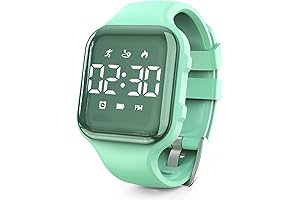 Waterproof Smart LED Fitness Tracker for Kids, Non-Bluetooth, Digital Pedometer Wristwatch with...