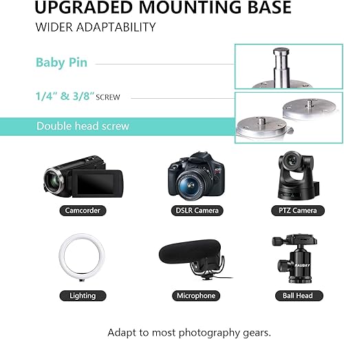 Miniatura 5 de RAUBAY Soporte de trípode de 24 pies de alto, trípode de video para cámara deportiva de alta resistencia, soporte de luz grande de aleación de