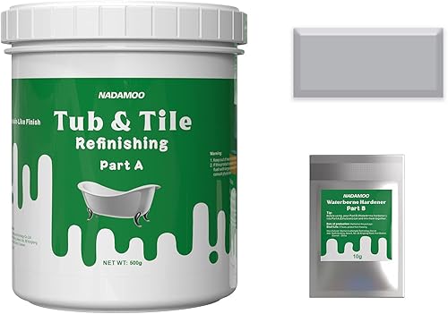 NADAMOO Pintura de acabado para bañera y azulejos gris claro 1764oz disponible en Yaxa Costa Rica