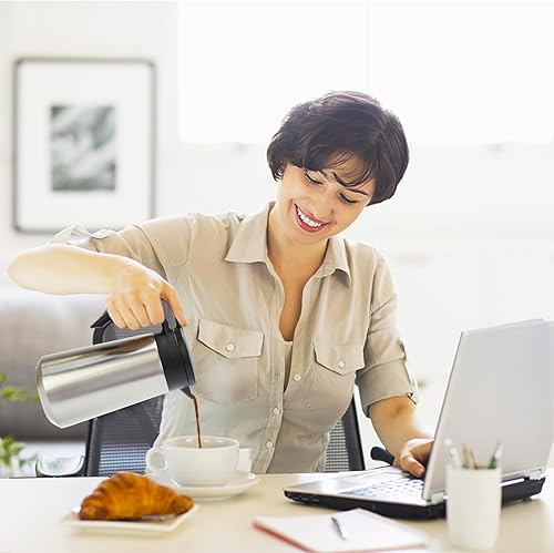 Miniatura 7 de Jarra Térmica de Café de 28oz Olla de Café Aislada, Pequeñas Jarras de Café de Acero Inoxidable Para Mantener Caliente, Olla Termo Aislada de Vacío