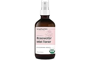 Organic Rose Water Spray for Face & Hair - USDA Certified - Anti-Aging