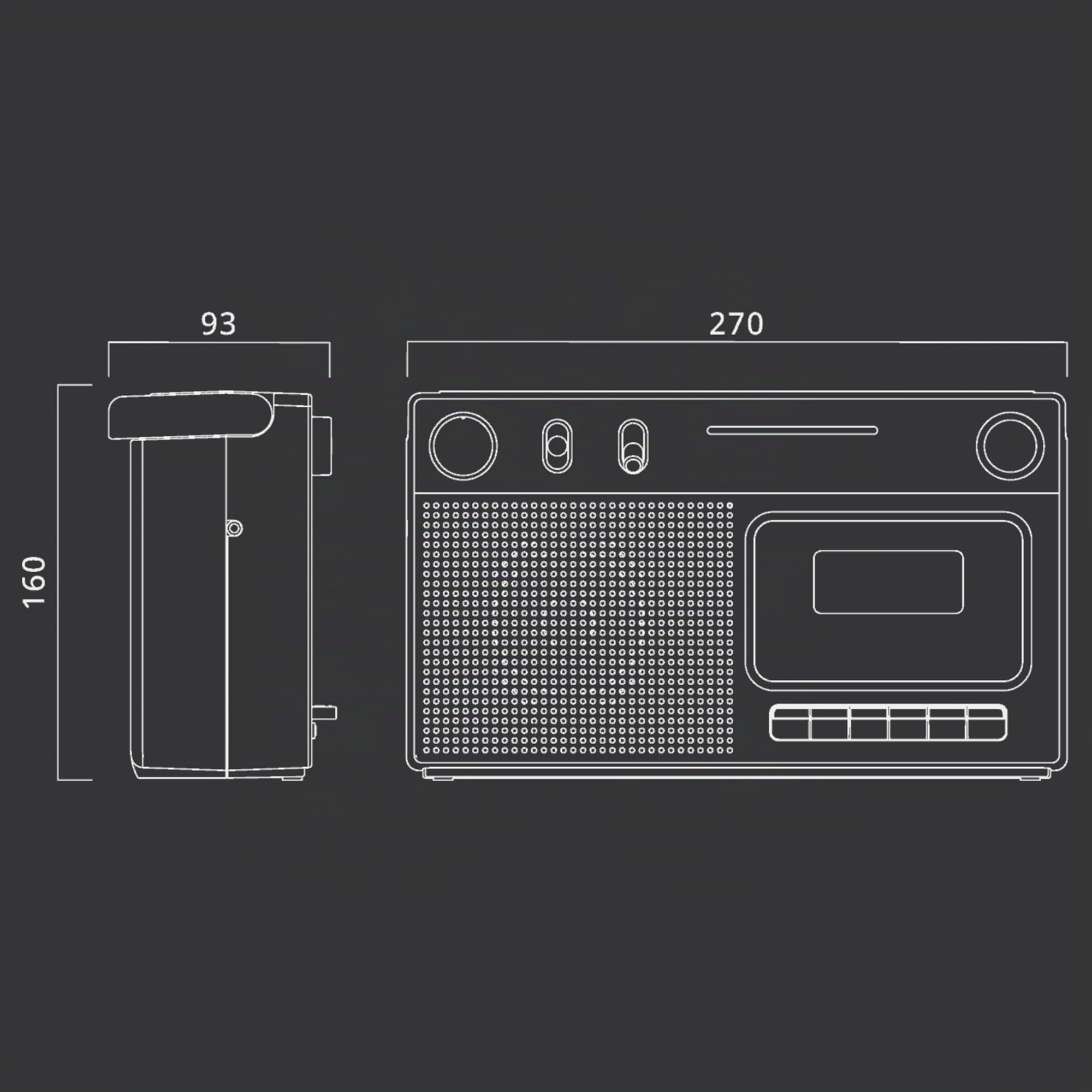 Muse M-152 RC Retro - Grabador de Casetes con Función de Grabación (Radio FM y Am, Entrada Aux, Antena Telescópica), Color Negro