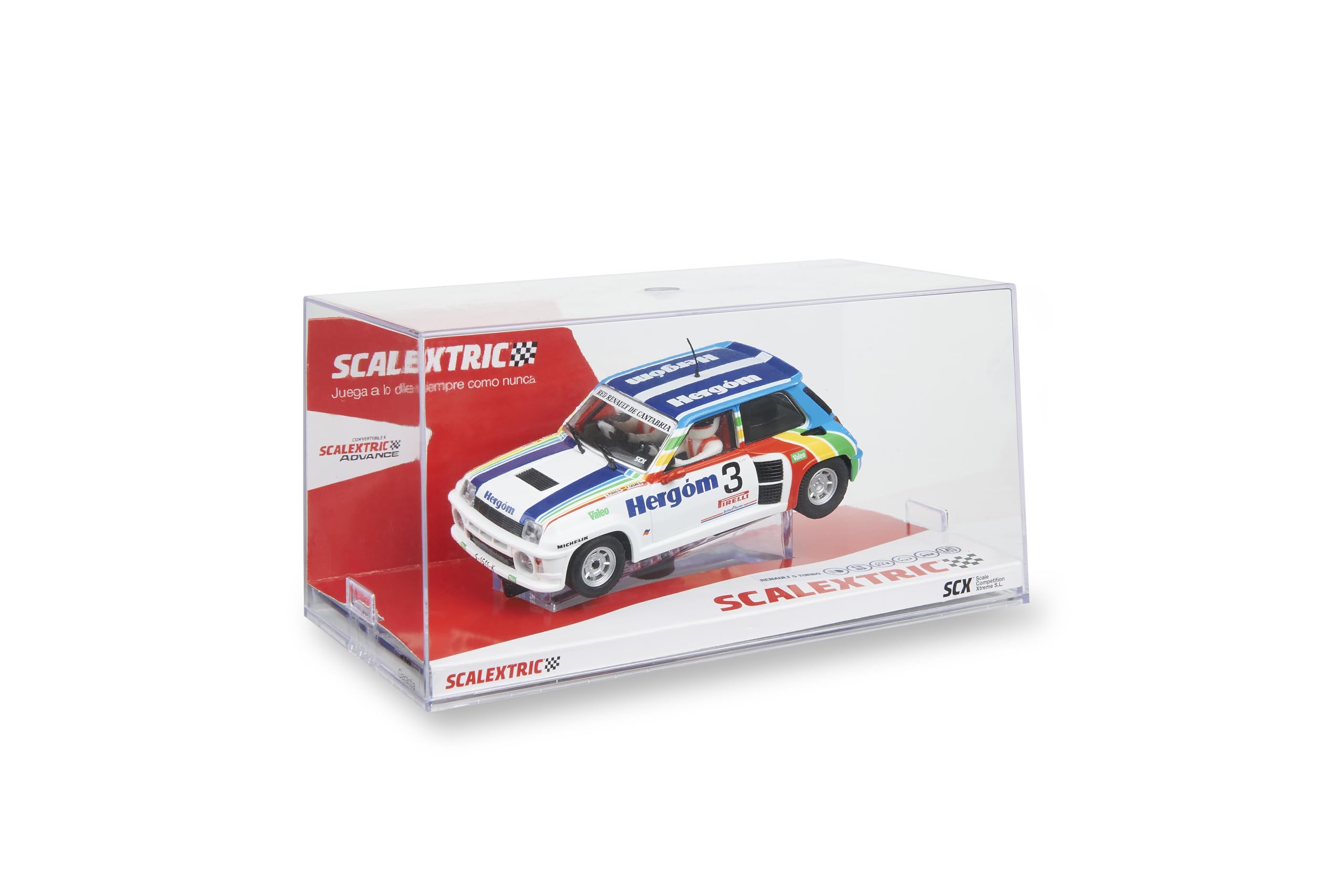 SCALEXTRIC - Coche de Carreras Original - Coche Slot Escala 1:32 (Renault 5 Turbo - Puras)