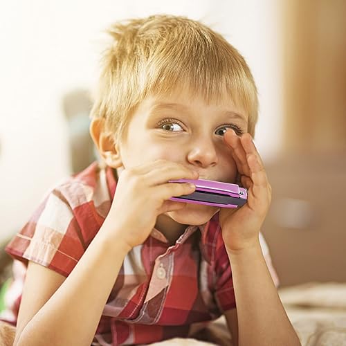 Miniatura 5 de Koogel 2 armónicas de metal para niños y adultos, diatónico blues arpa boca, órgano, instrumentos musicales de 10 agujeros armónica para