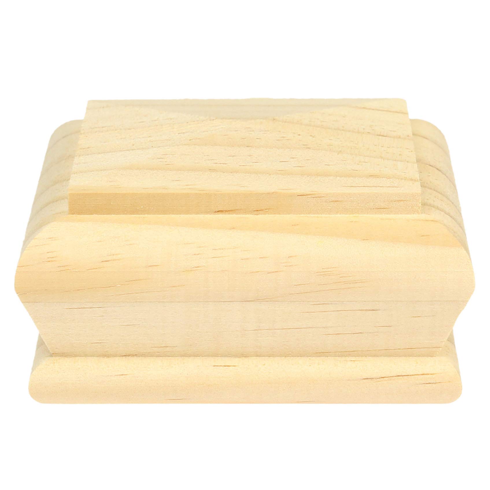 Pine Pyramid Newel Cap 70mm Full – Square Cap for Stair Newel Posts – Unfinished Wood – 95 x 95 x 46mm – Jackson Woodturners