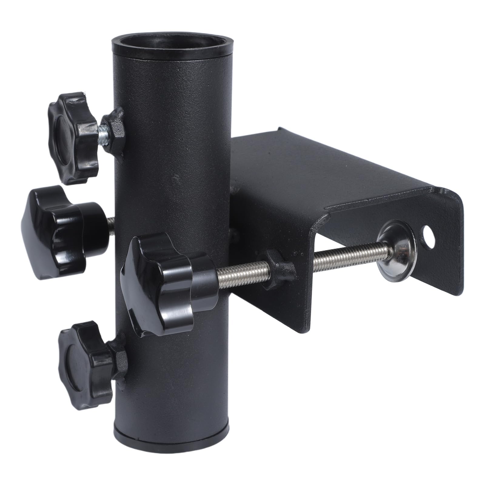 Support de parasol pour balustrade de balcon en métal stable à vis
