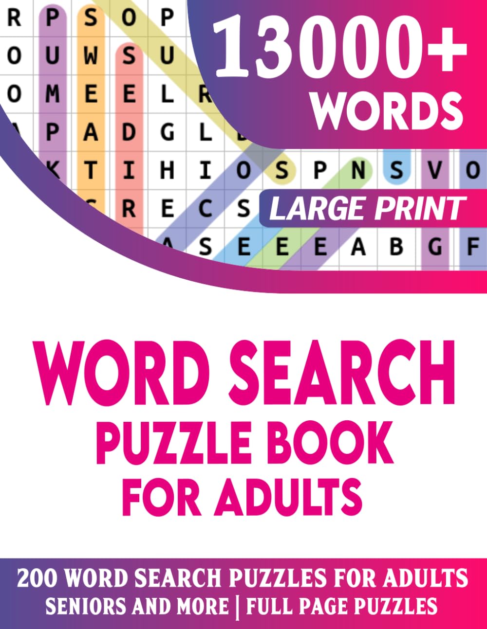 Word Search Book For Adults: Word Find Puzzle Book for Adults And Seniors With Variety of Themes