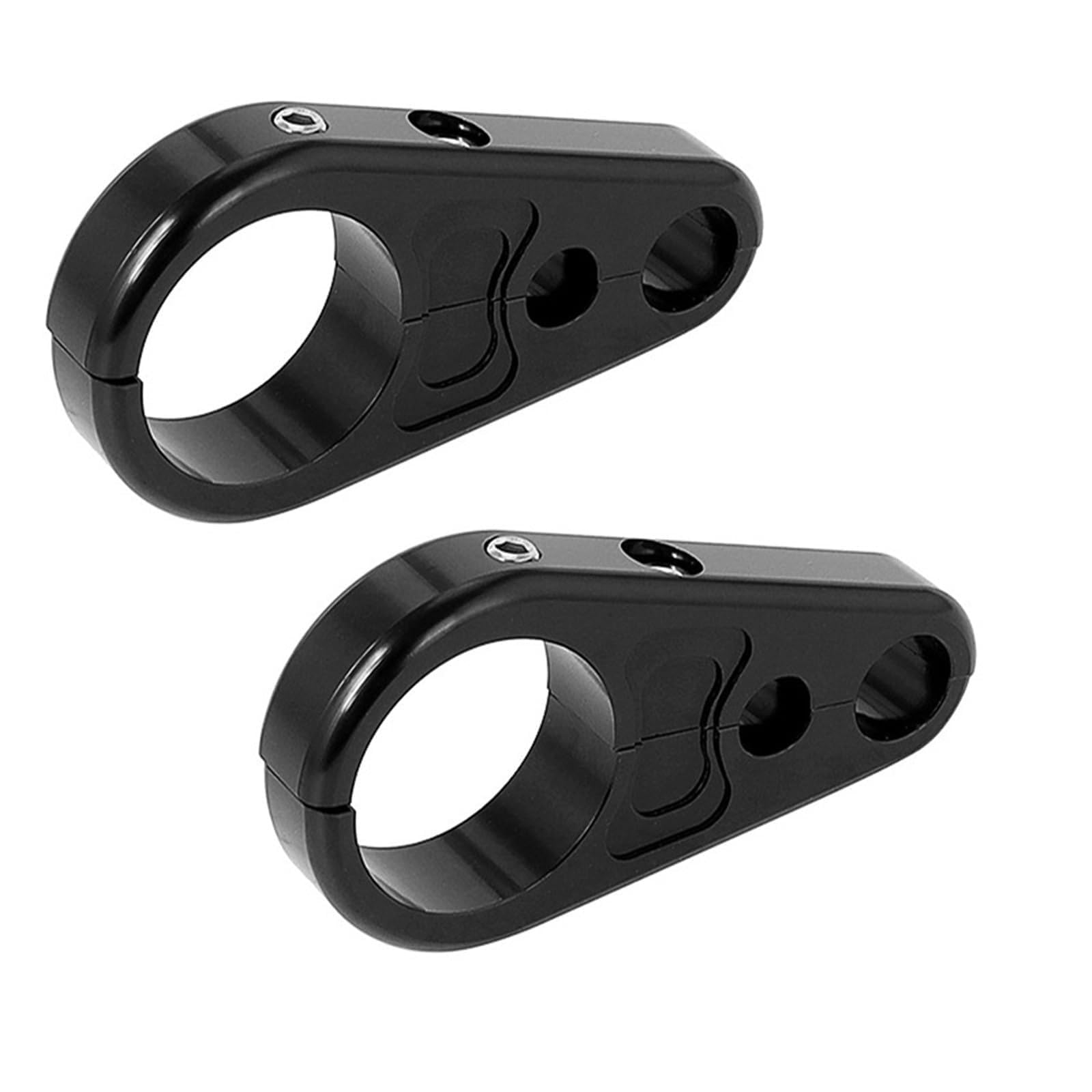 Motorcycle handlebar risers 1 sztuk/2 sztuk nadaje się do Harley pasuje do Yamaha zmodyfikowane zaciski hamulcowe motocykl 25mm kierownica sprzęgło drutu(Black-2PCS)