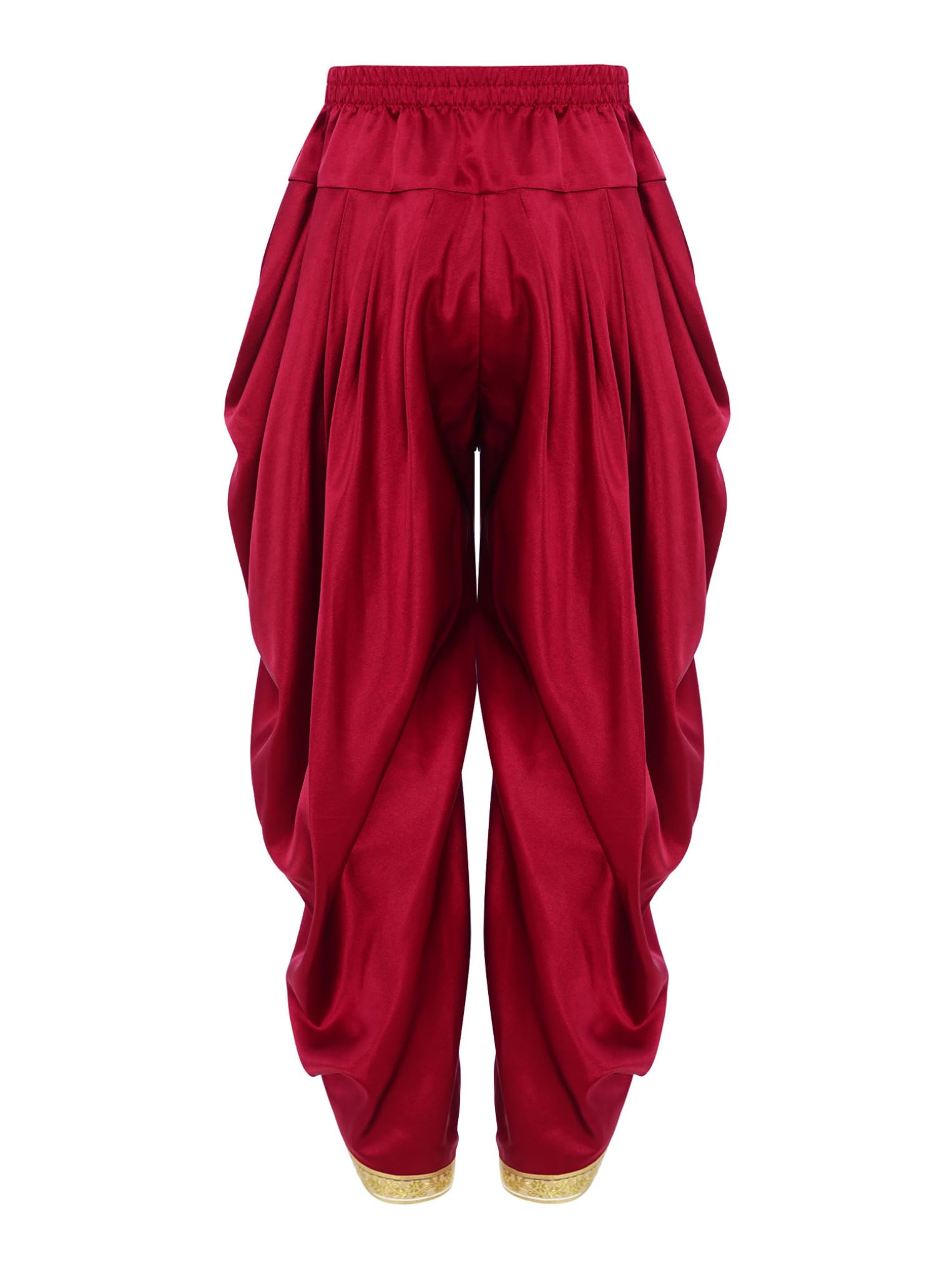 Kaerm Ragazzi Ragazze Pantaloni Dhoti Indiano in Raso Pantaloni Larghi Tradizionali per Feste Carnevale Halloween Pantalone da Danza Moderna Ballo Latino Dancewear