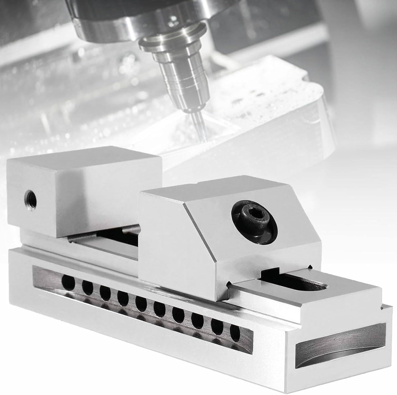 XNXYSMKJ Precision Tool Vise 0.005Mm Precision Milling Vise Screwless Opening Toolmaker Vise Machinist Clamping Vise For Grinding Milling,Wide Application (2.5inch)