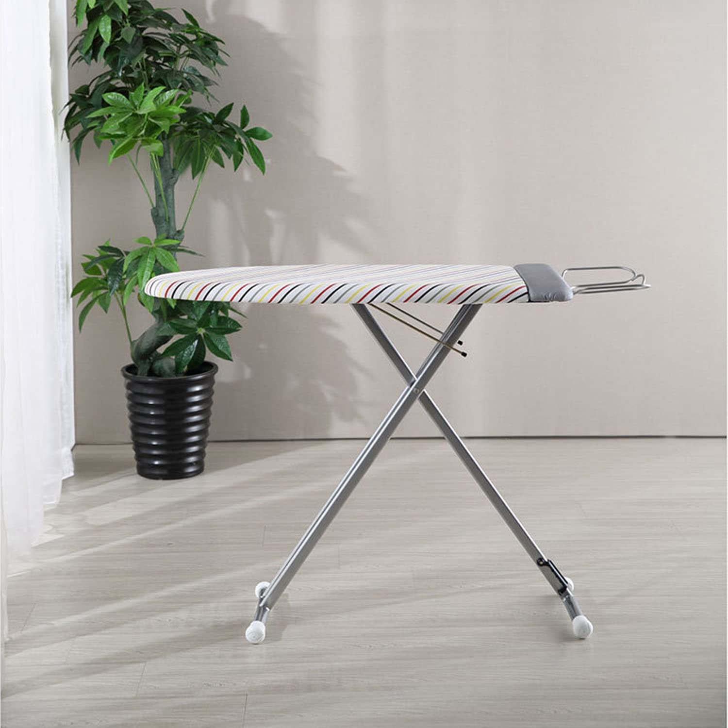 Tabellone da Stiro con Altezza Regolabile per Appendiabiti Smart Regolable Easy Storage, Top Leggero Imbottito, per L'uso della Lavanderia Domestica