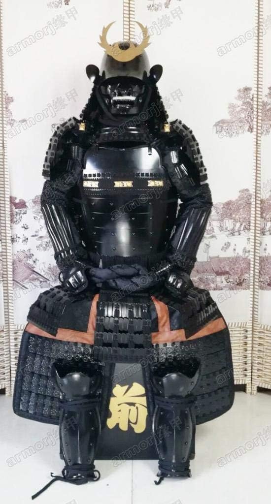 Wearable Japanese Armor Suit Rüstung Samurai Iron Silk Ken-Katabami Black O033