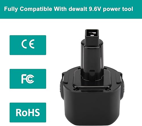 Miniatura 6 de CREABEST Paquete de 2 baterías de repuesto 9.6V 3.5Ah Ni-MH para Dewalt DW9062 Dw9061 DW926 DC750KA DW955K DW955 DW926K-2 DW926K DW902 DW050 DE9062