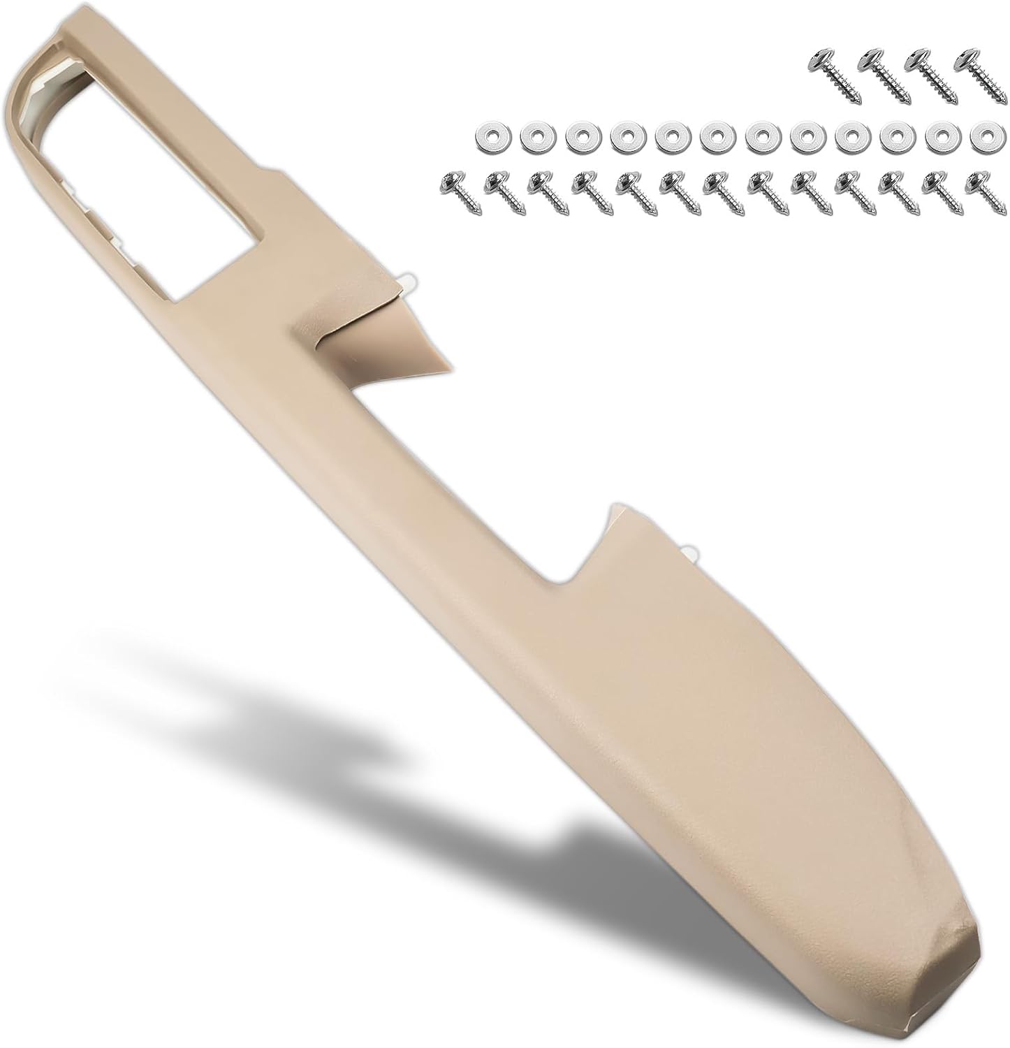 80995 Front Right Passenger Side Armrest Repair Fit for Chevrolet Chevy Silverado Suburban Tahoe Avalanche For GMC Sierra Yukon 2010-2014 with Door Release Handle Above Armrest GM# 84127280, Tan, 27In Passenger Side Tan
