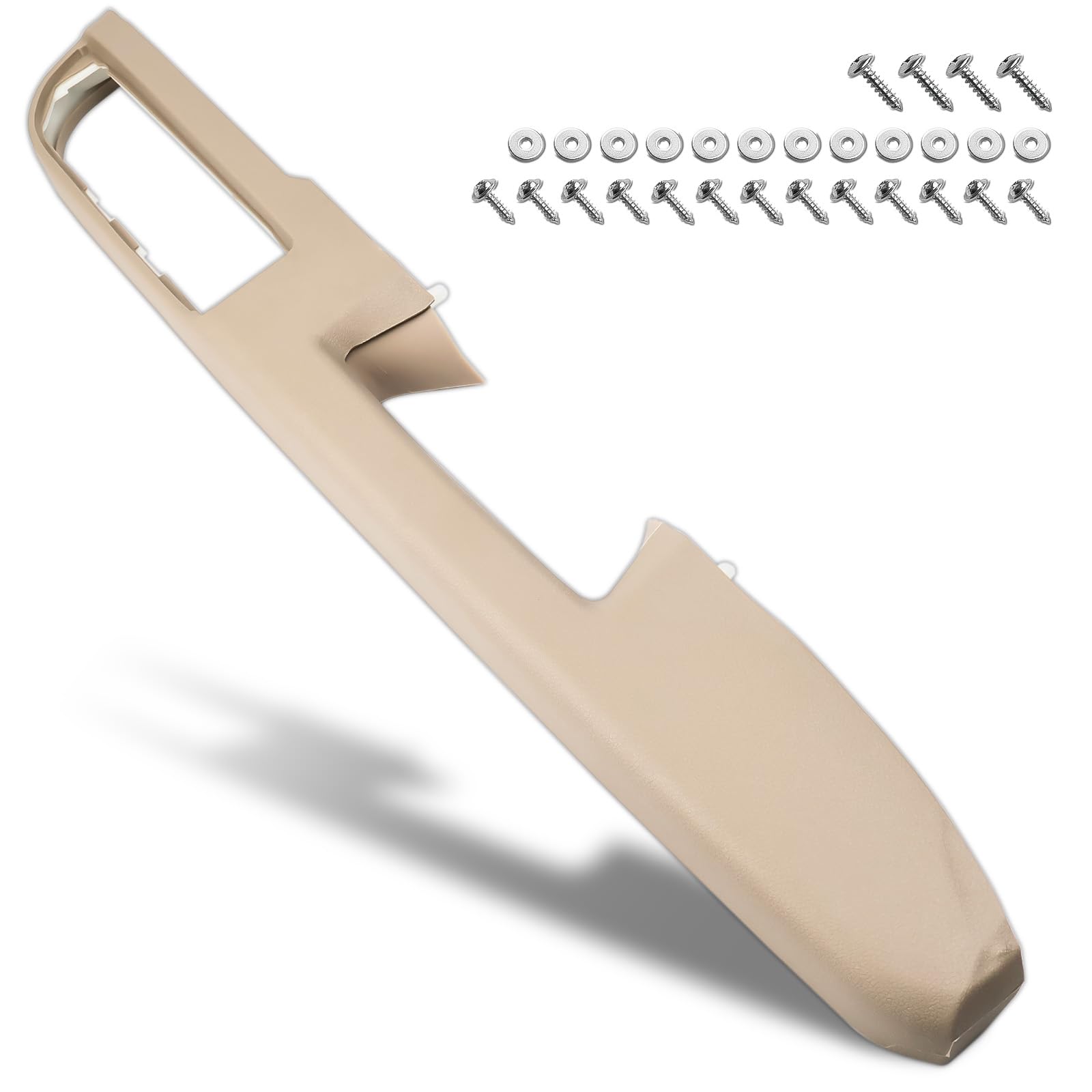 80995 Front Right Passenger Side Armrest Repair Kit Fit for Chevy Silverado Suburban Tahoe Avalanche For GMC Sierra Yukon 2010-2014 Door Panel with Release Handle Above Armrest - Tan - GM# 84127327