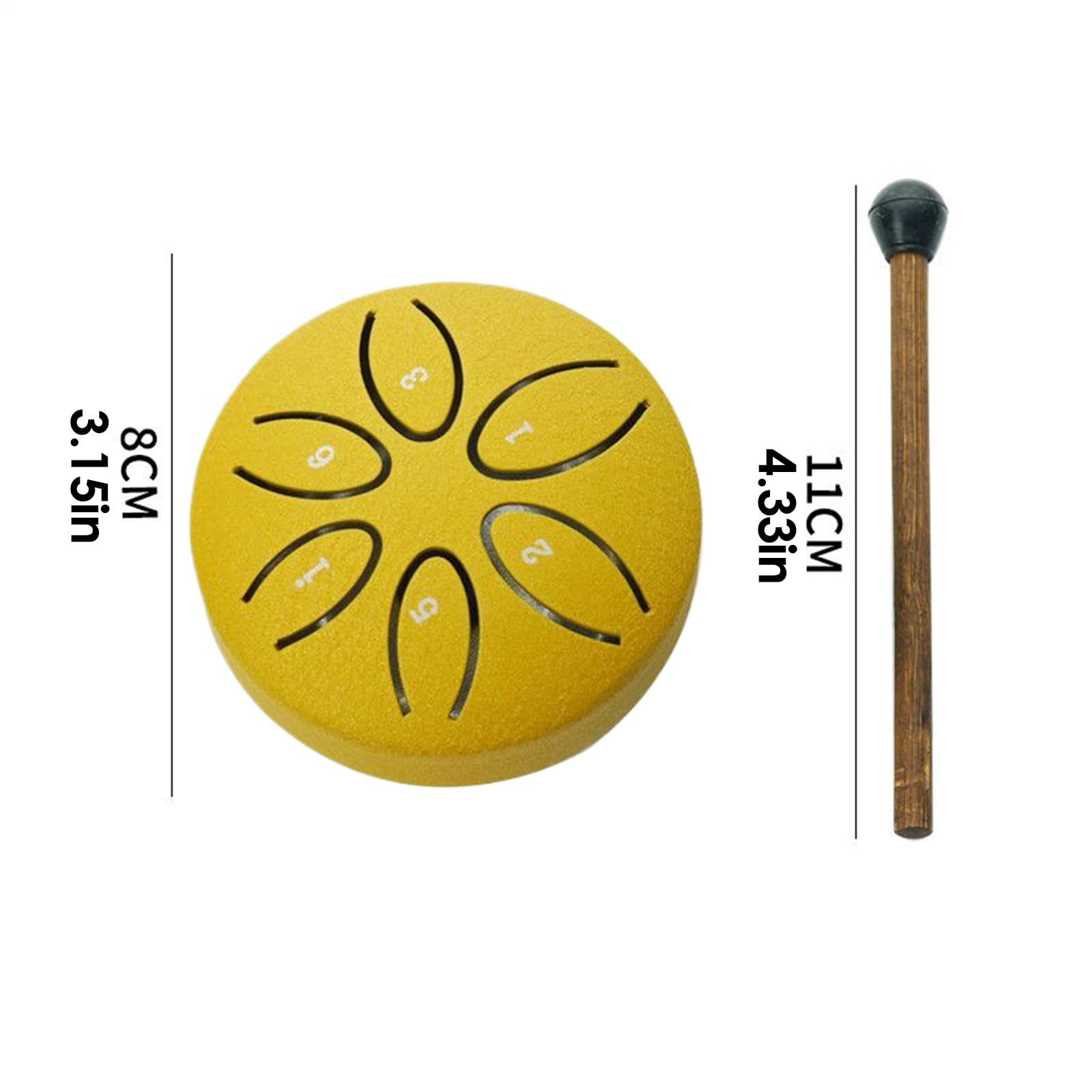 Garden Rain Drum - Notiz Stahlzungenmusik -Trommeln für Anfänger, Kinder -Yoga -Schule mit Heimgebrauch, beruhigende Klangheilung für Garten, Rasen, Outdoor -Dekoration, Geschenkverpackung 3,15 Zoll