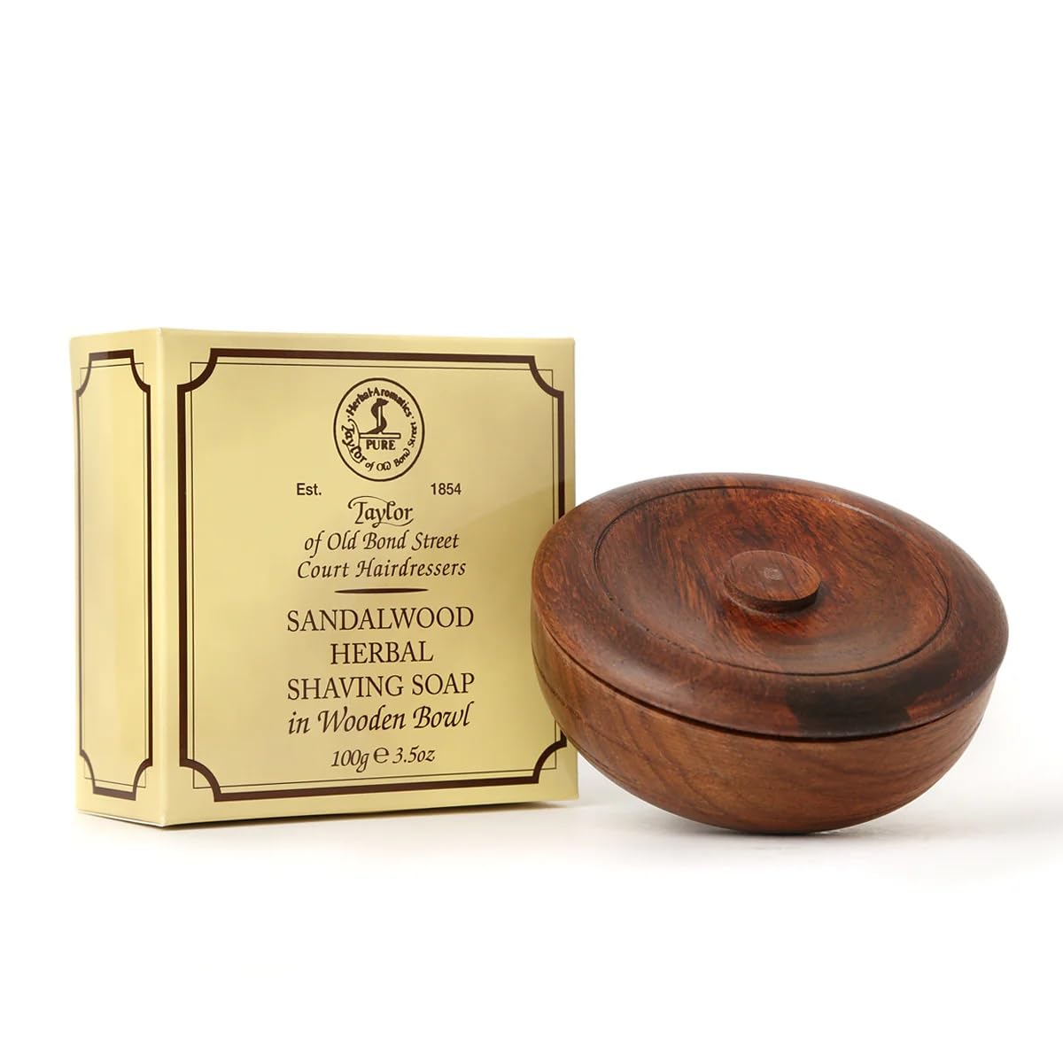 TAYLOR OF OLD BOND STREET Feste Rasierseife Sandelholz in ciotola di legno, 100 g