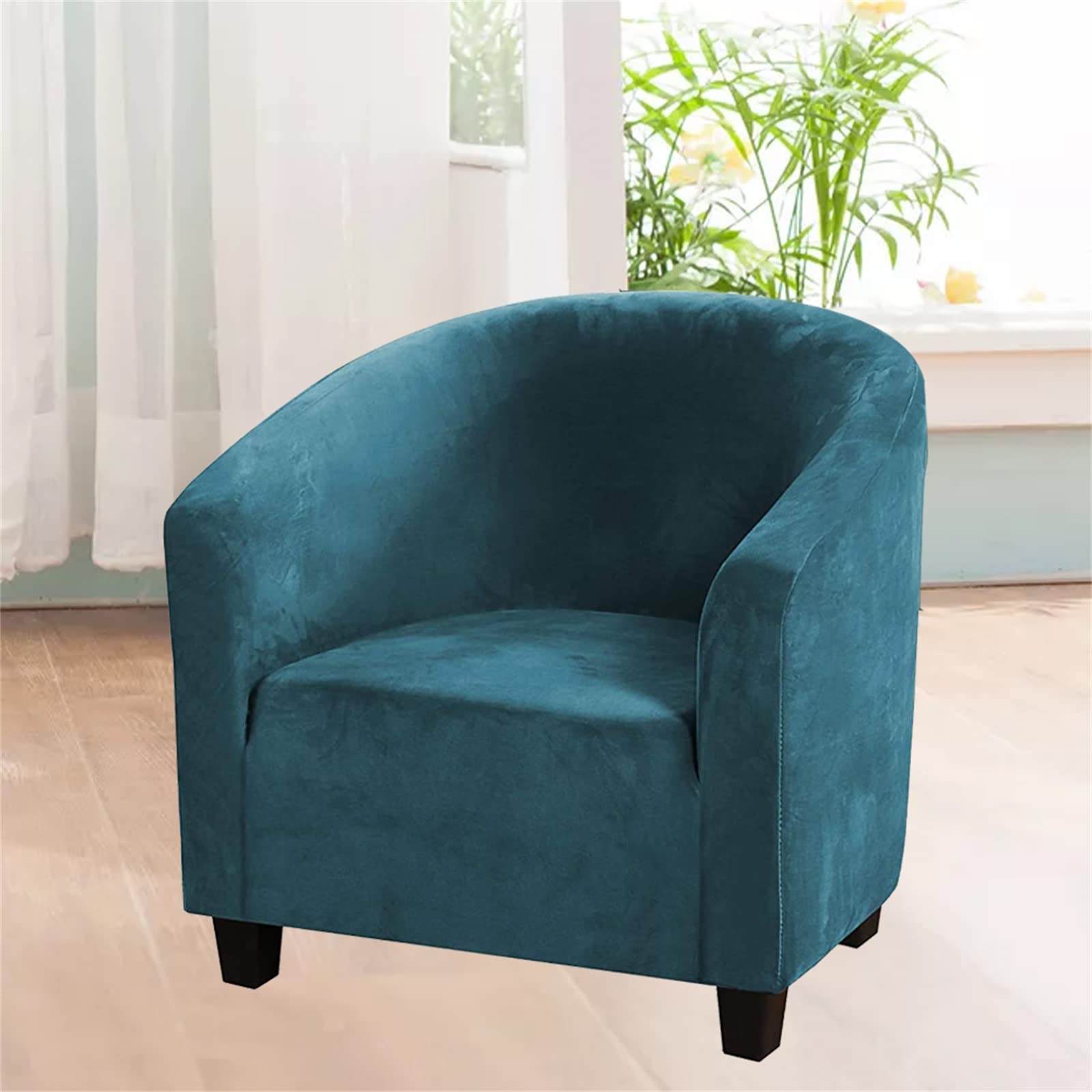 Topchances Soft Velvet Tub Chair Cover - Image 2