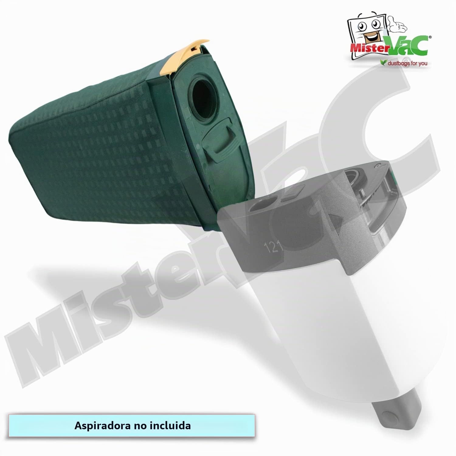 MisterVac Cartucho de filtro completo + 10 bolsas compatibles con Vorwerk Kobold VK 121