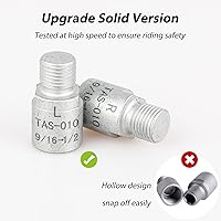 Vista 4 de Hikenture Adaptador de pedal de bicicleta 9/16 "a 1/2" Pedales de bicicleta Acero al molibdeno cromado (par)