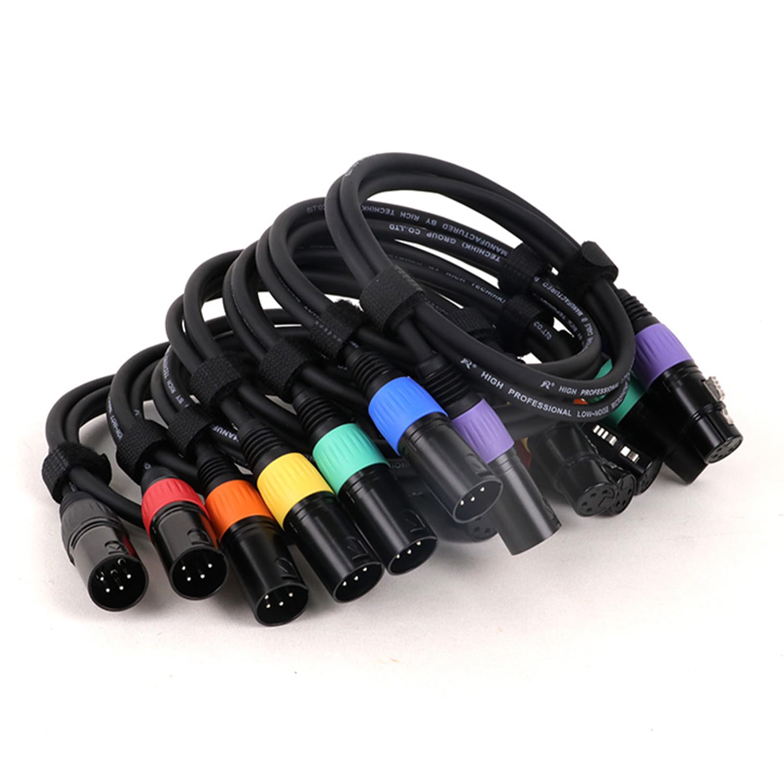 Cavo di prolunga audio for cuffie, con connettori colorati, bilanciato XLR maschio a 4 pin a XLR femmina a 4 pin, da 0,29 M a 15 M(BK-VT,5m)